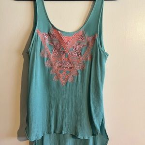 LUSH sheer patterned tank